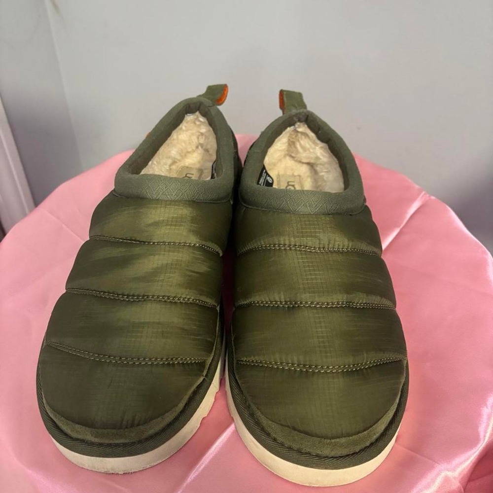 Olive Green UGG Tasman Puffer Slippers